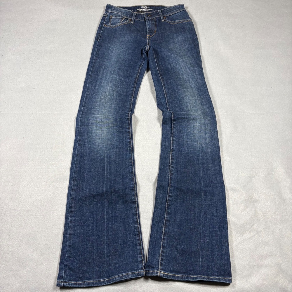 Levis Demi Curve Classic Boot Cut Jeans Dark Wash Blue Denim 24x32 Womens